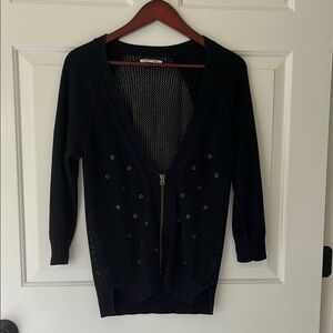 American Eagle Black Cardigan Sweater with  Details